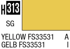Mr Hobby Aqueous Hobby Colour 10ml 313 Yellow FS33531 Semi Gloss Acrylic Paint