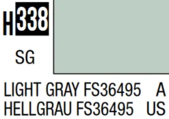 Mr Hobby Aqueous Hobby Colour 10ml 338 Light Gray FS36495 Semi Gloss Acrylic Paint