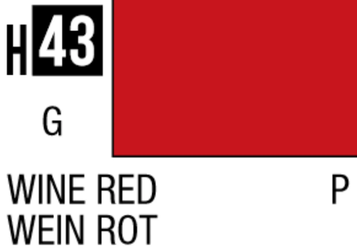 Mr Hobby Aqueous Hobby Colour 10ml 043 Wine Red Gloss Acrylic Paint