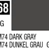 Mr Hobby Aqueous Hobby Colour 10ml 068 RLM74 Dark Gray Semi Gloss Acrylic Paint
