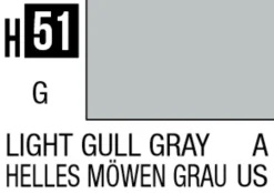 Mr Hobby Aqueous Hobby Colour 10ml 051 Light Gull Grey Gloss Acrylic Paint