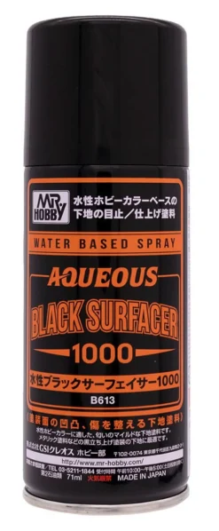 Mr Hobby Mr Aqueous Surfacer 1000 Black Primer Spray 170ml