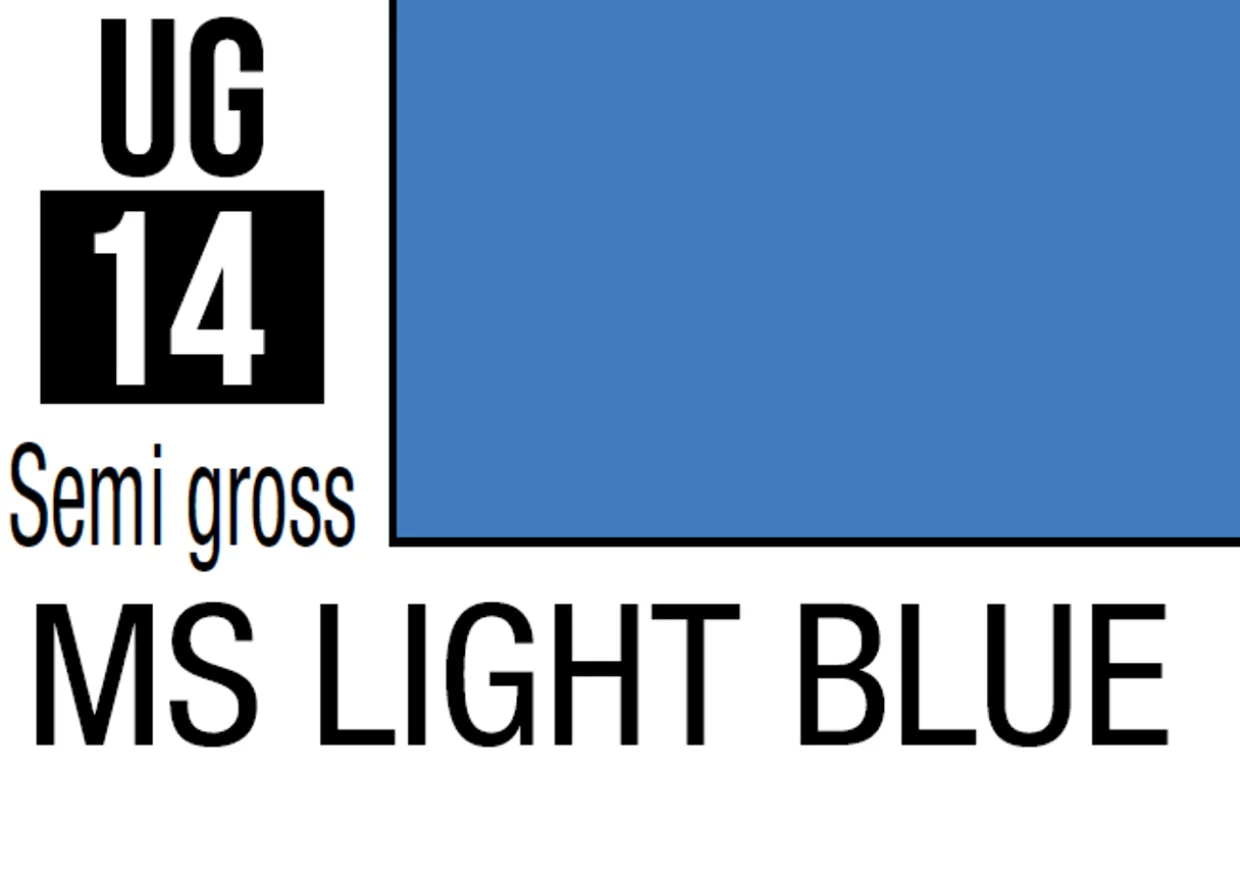 Mr Hobby Mr Colour Gundam 10ml 14 MS Light Blue Semi Gloss Acrylic Paint