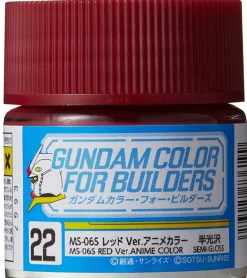 Mr Hobby Mr Colour Gundam 10ml 22 MS-065 Red Ver. Anime Colour Semi Gloss Acrylic Paint