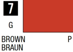 Mr Hobby Mr Colour 10ml 007 Brown Gloss Acrylic Paint