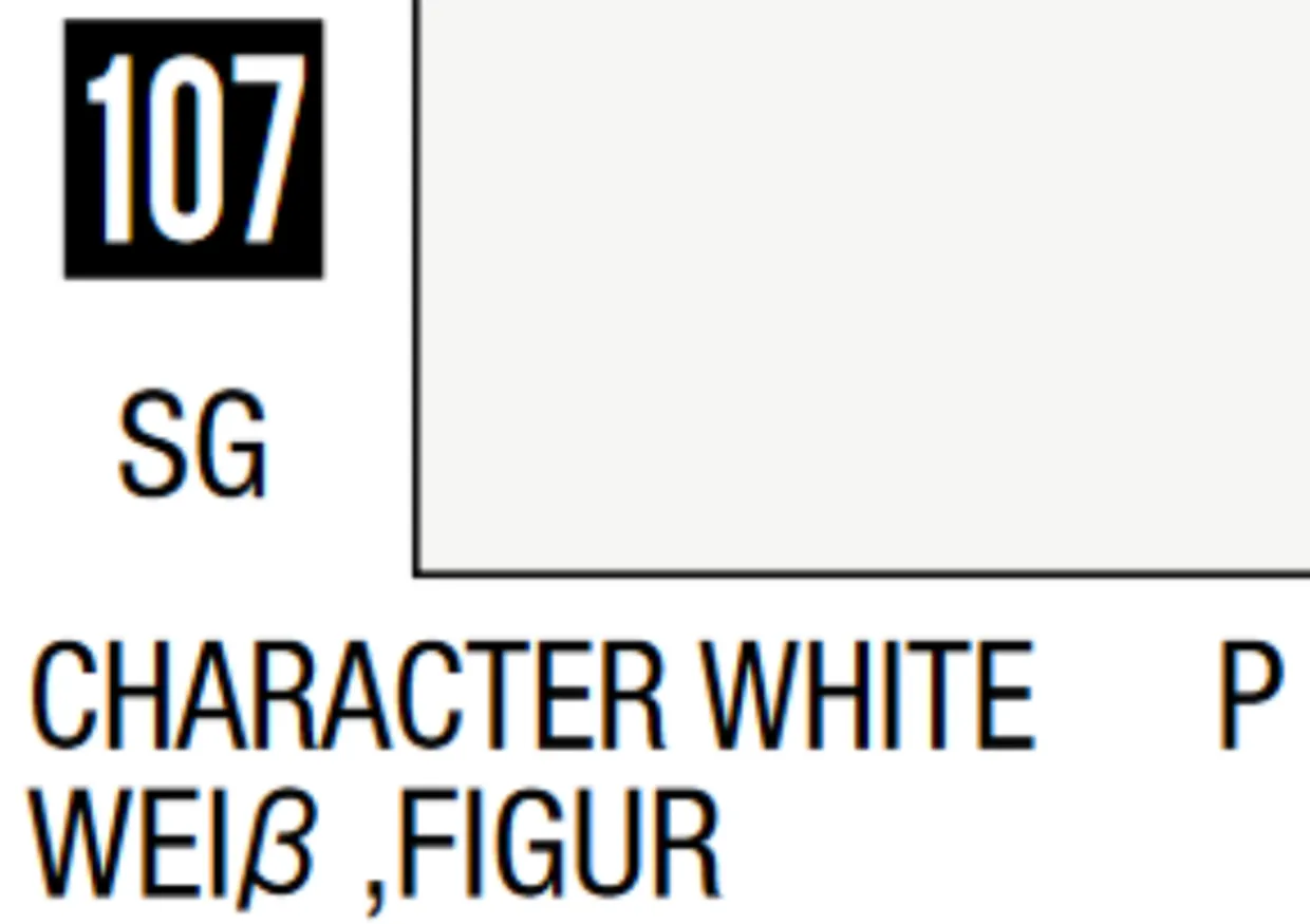 Mr Hobby Mr Colour 10ml 107 Character White Semi Gloss Acrylic Paint