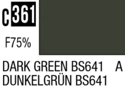 Mr Hobby Mr Colour 10ml 361 Dark Green BS641 Semi Gloss Acrylic Paint