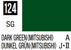 Mr Hobby Mr Colour 10ml 124 Dark Green Mitsubishi Semi Gloss Acrylic Paint