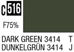 Mr Hobby Mr Colour 10ml 516 Dark Green 3414 Semi Gloss Acrylic Paint