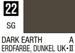 Mr Hobby Mr Colour 10ml 022 Dark Earth Semi Gloss Acrylic Paint