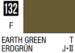 Mr Hobby Mr Colour 10ml 132 Earth Green Semi Gloss Acrylic Paint