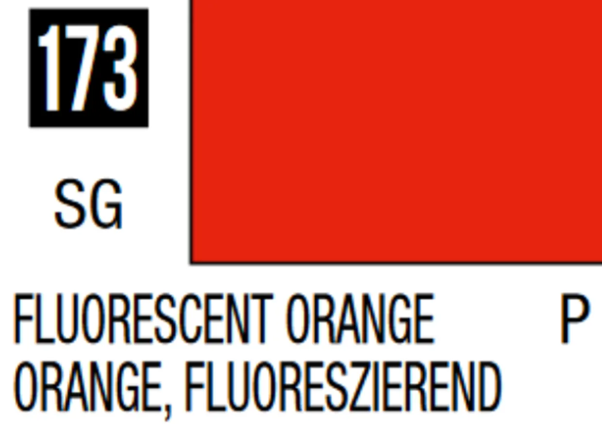Mr Hobby Mr Colour 10ml 173 Fluorescent Orange Acrylic Paint