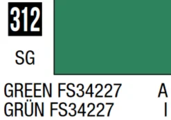 Mr Hobby Mr Colour 10ml 312 Green FS34227 Semi Gloss Acrylic Paint