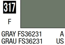 Mr Hobby Mr Colour 10ml 317 Gray FS36231 Matt Acrylic Paint