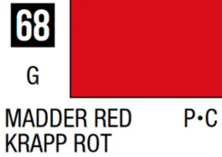 Mr Hobby Mr Colour 10ml 068 Madder Red Gloss Acrylic Paint