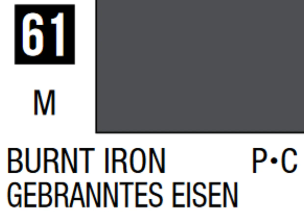 Mr Hobby Mr Colour 10ml 061 Metallic Burnt Iron Acrylic Paint