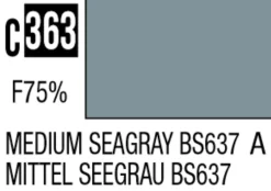 Mr Hobby Mr Colour 10ml 363 Medium Sea Grey BS637 Semi Gloss Acrylic Paint