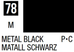 Mr Hobby Mr Colour 10ml 078 Metal Black Acrylic Paint