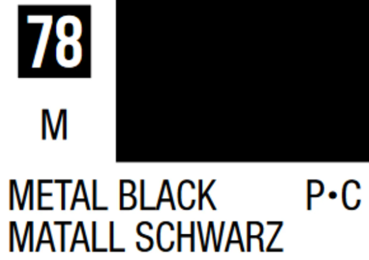 Mr Hobby Mr Colour 10ml 078 Metal Black Acrylic Paint