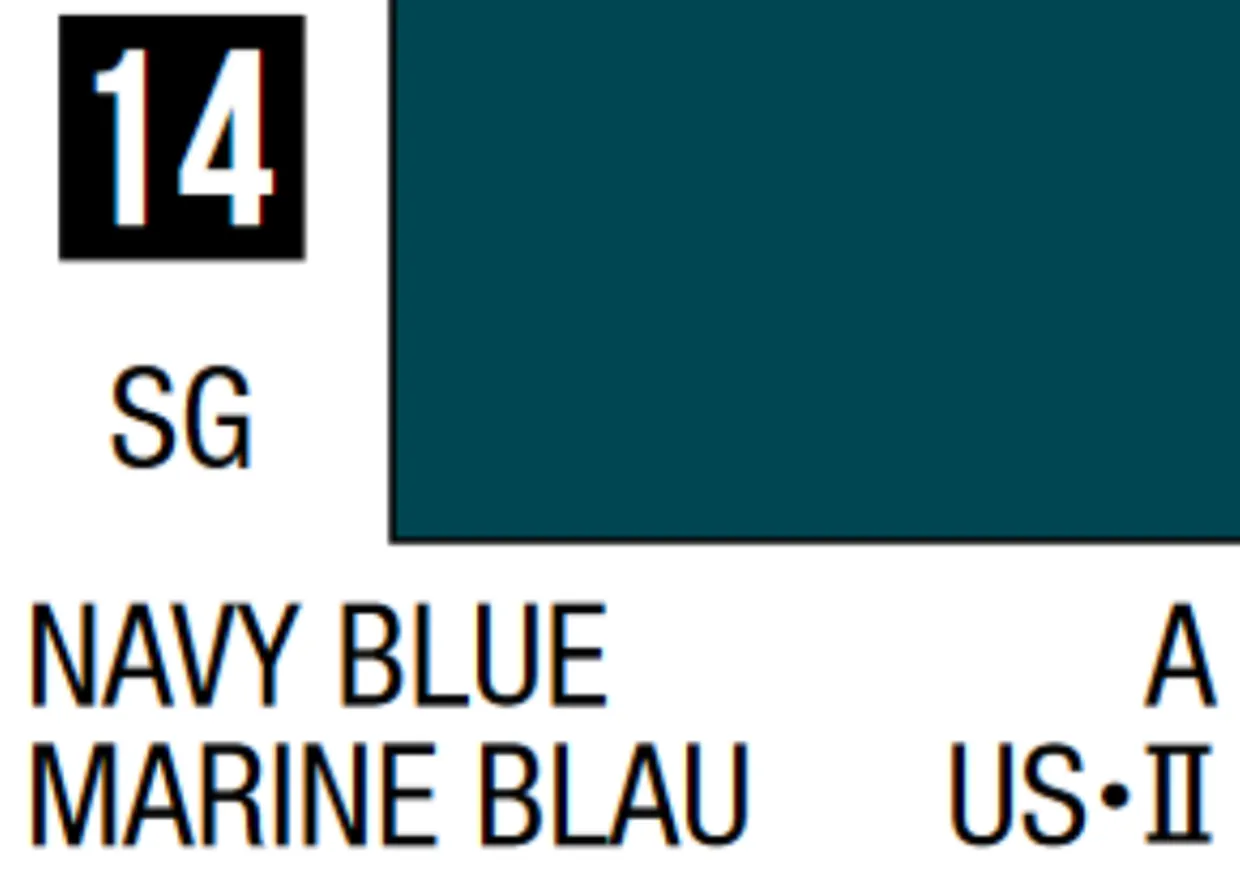Mr Hobby Mr Colour 10ml 014 Navy Blue Semi Gloss Acrylic Paint