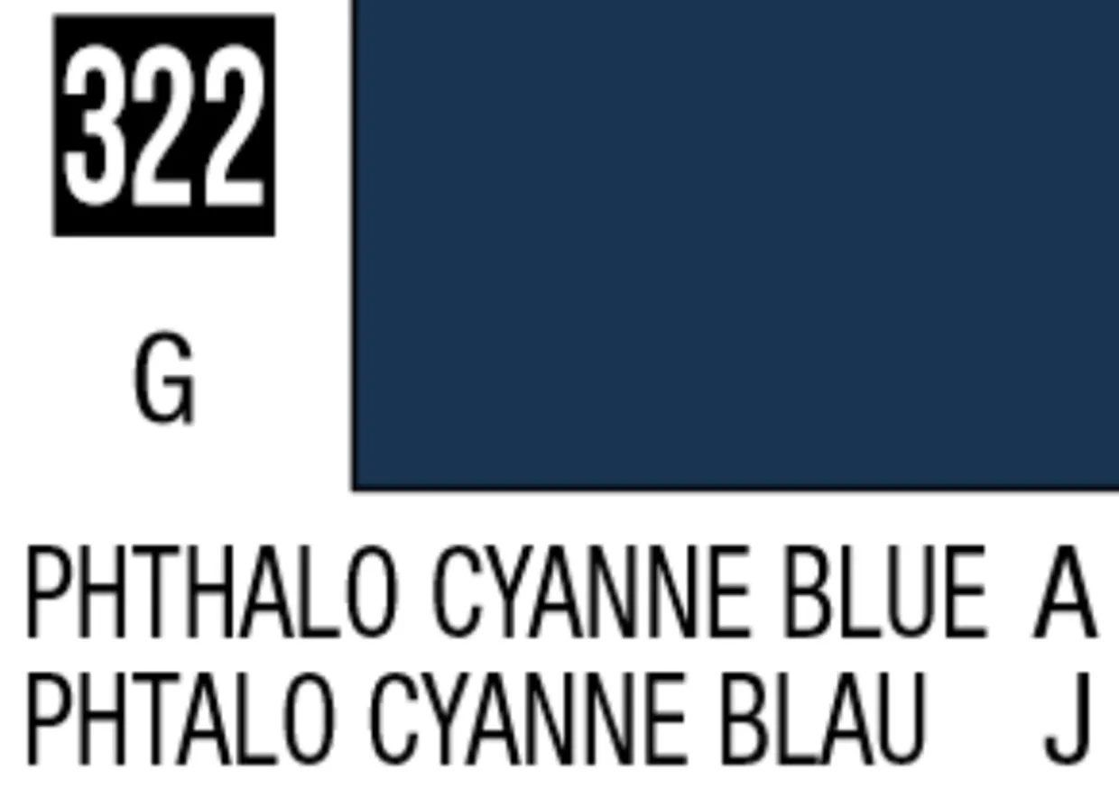 Mr Hobby Mr Colour 10ml 322 Phthalo Cyanne Blue Gloss Acrylic Paint