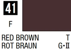 Mr Hobby Mr Colour 10ml 041 Red Brown Flat Acrylic Paint
