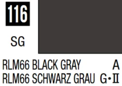 Mr Hobby Mr Colour 10ml 116 RLM66 Black Gray Semi Gloss Acrylic Paint