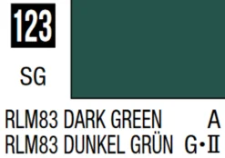 Mr Hobby Mr Colour 10ml 123 RLM83 Dark Green Semi Gloss Acrylic Paint