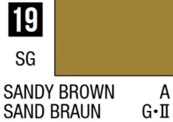 Mr Hobby Mr Colour 10ml 019 Sandy Brown Semi Gloss Acrylic Paint