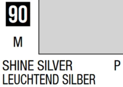 Mr Hobby Mr Colour 10ml 090 Shine Silver Metallic Acrylic Paint