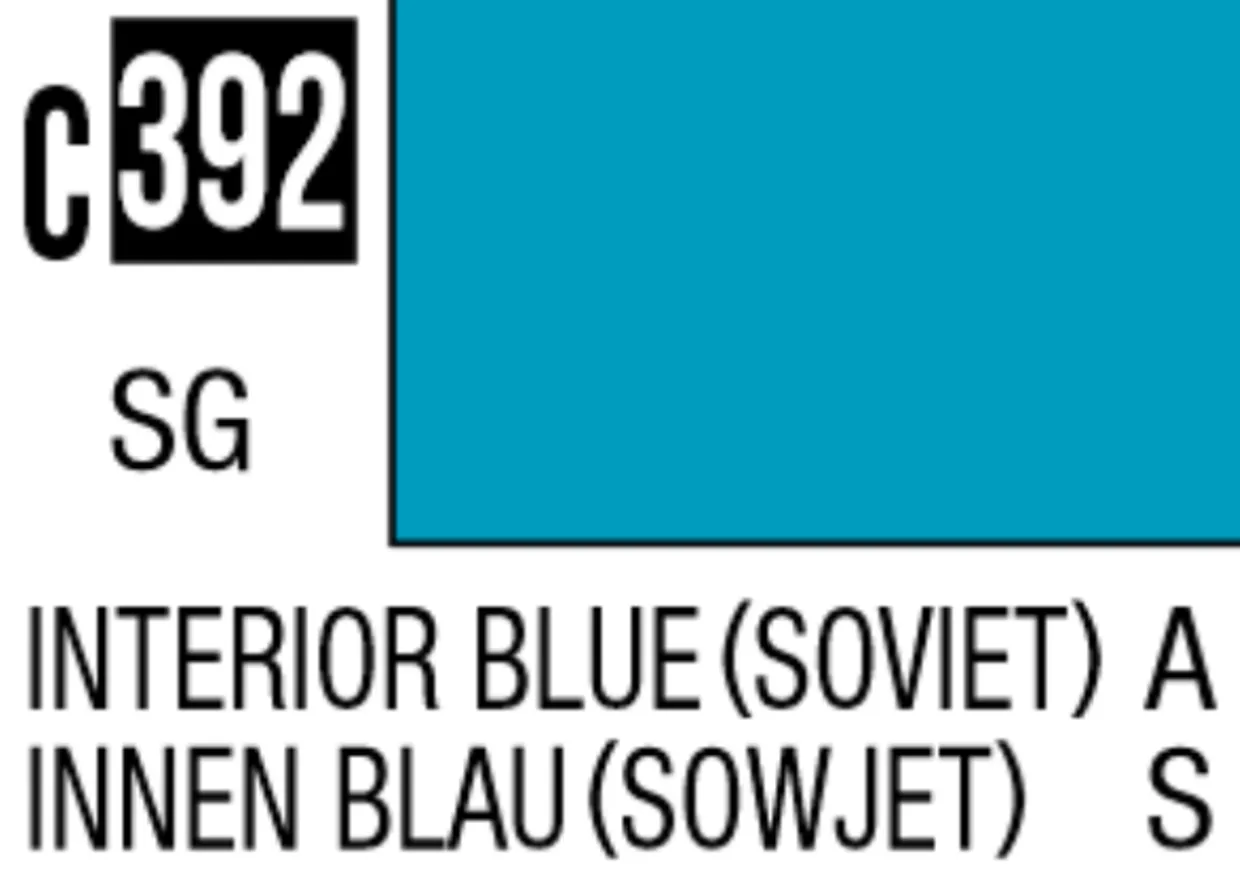 Mr Hobby Mr Colour 10ml 392 Soviet Interior Blue Semi Gloss Acrylic Paint