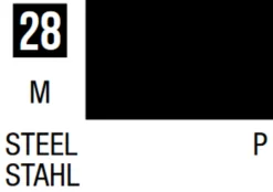 Mr Hobby Mr Colour 10ml 028 Steel Metallic Acrylic Paint