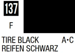 Mr Hobby Mr Colour 10ml 137 Tire Black Semi Gloss Acrylic Paint