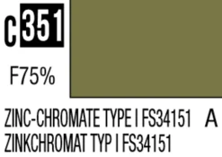 Mr Hobby Mr Colour 10ml 351 Zinc-Chromate Type FS34151 Semi Gloss Acrylic Paint