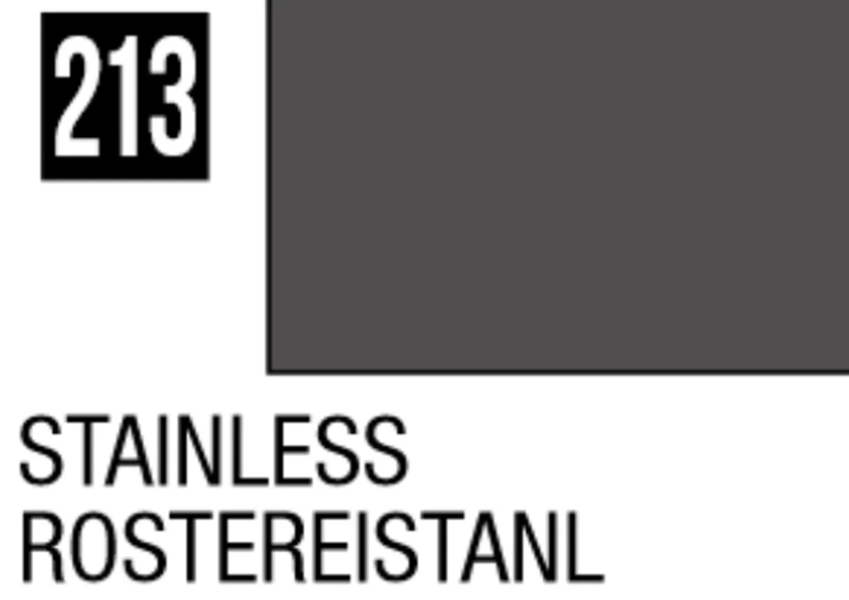 Mr Hobby Mr Metal Colour 10ml 213 Stainless Steel Metallic Acrylic Paint