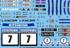 NuNu 1/24 Mitsubishi Lancer Turbo 1982 Rally of 1000 Lakes