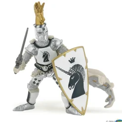 Papo Toys Silver Unicorn Knight