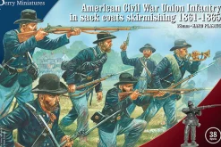 Perry Miniatures 28mm American Civil War Union Infantry in Sack Coats Skirmishing 1861-1865