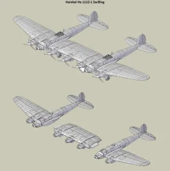 Roden 1/144 Heinkel He 111Z-1 Zwilling Model Kit