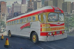 Roden 1/35 PD-3751 'Silverside Trailwagon' Trailways Company