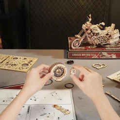 Rokr Cruiser Motorcycle 3D Wooden Puzzle Model Kit