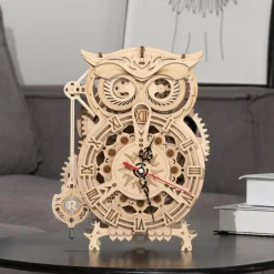 Rokr Owl Clock 3D Wooden Kit