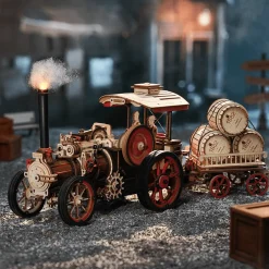 Rokr Steam Engine Mechanical 3D Wooden Kit