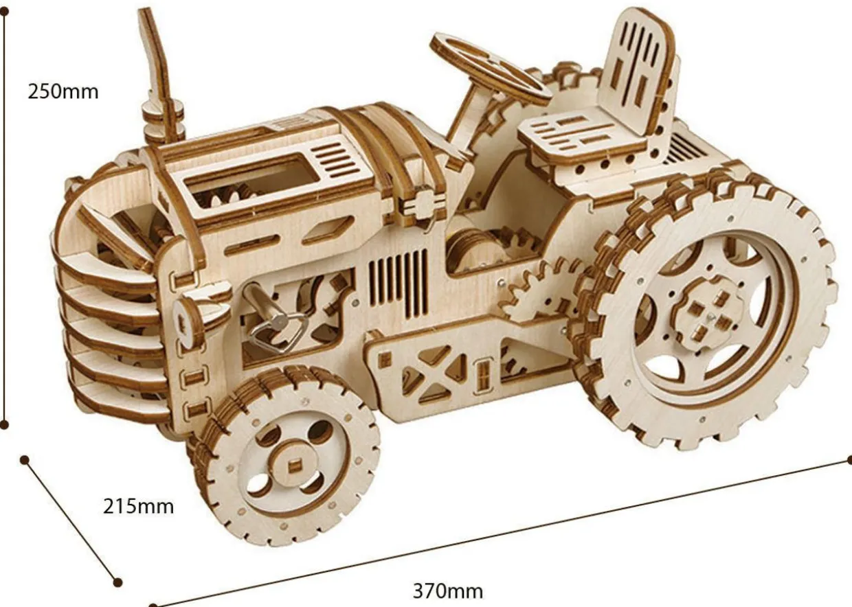 Rokr Tractor 3D Wooden Kit