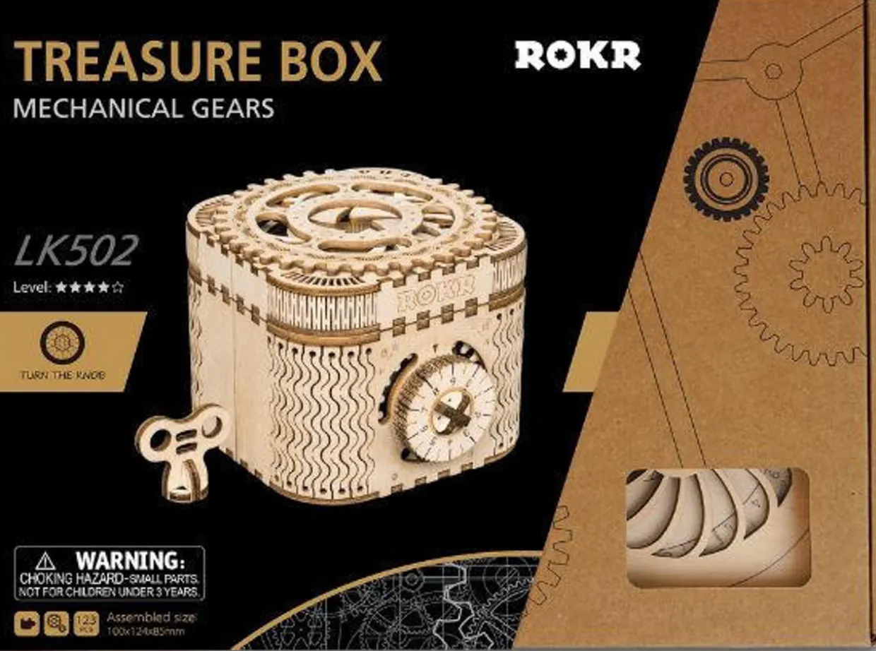 Rokr Treasure Box 3D Wooden Kit