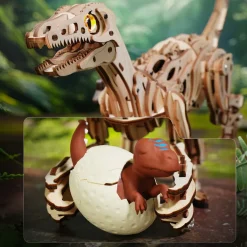 Rokr Velociraptor Mechanical 3D Wooden Kit