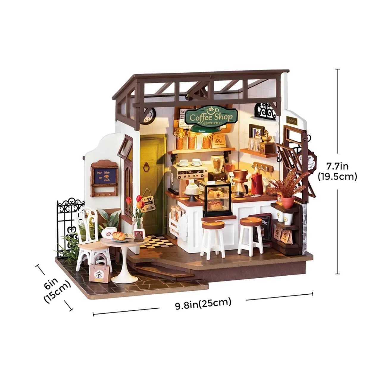 Rolife Cafe Wooden Diorama Kit