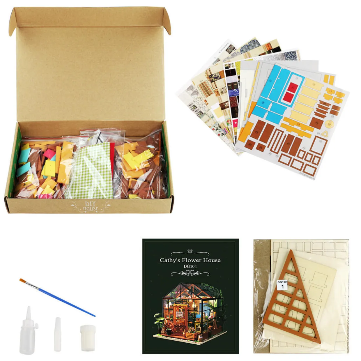 Rolife Cathys Flower House 3D Wooden Kit