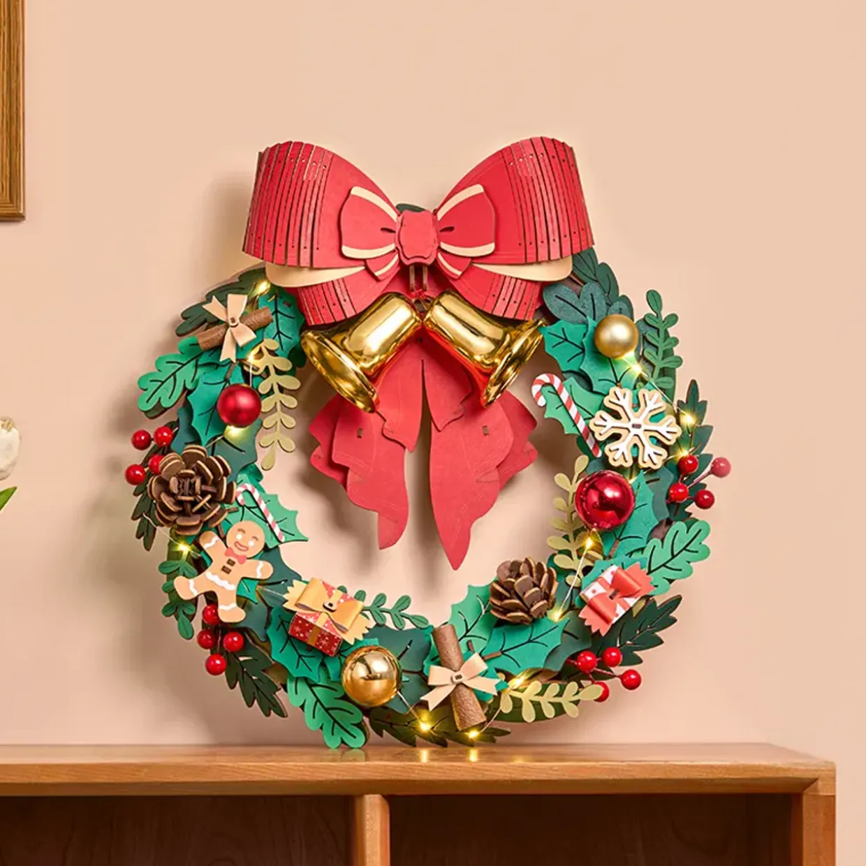 Rolife Christmas Wreath 3D Wooden Kit