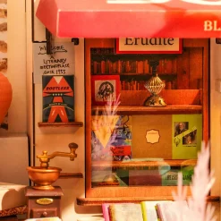 Rolife Corner Bookstore Wooden Diorama Kit